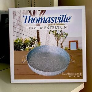 Thomasville Galvanized Round Serving Tray